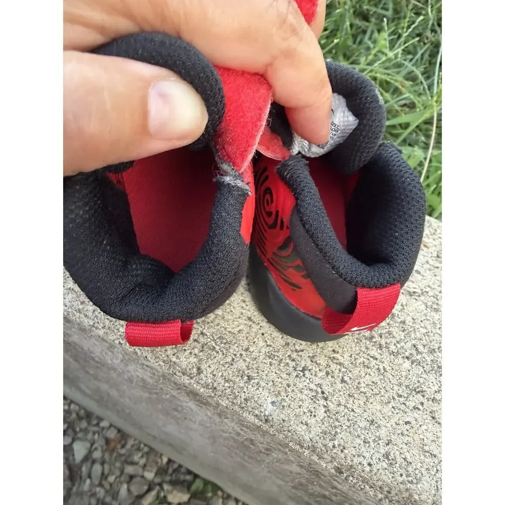 Nike Team Hustle red basketball shoes high tops sneakers toddler size 4c walking